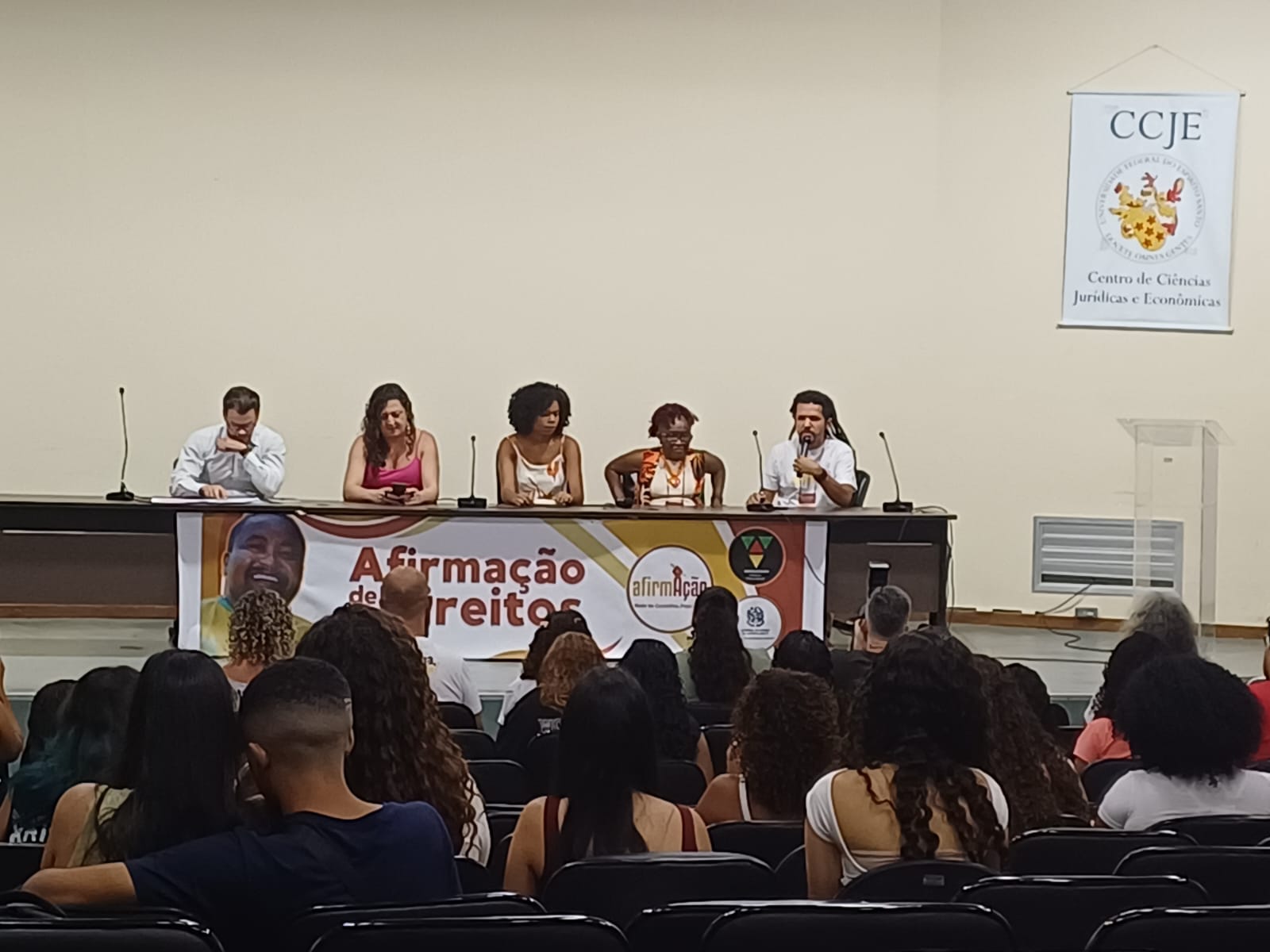 Mesa do evento AFIRMAÇÃO DE DIREITOS